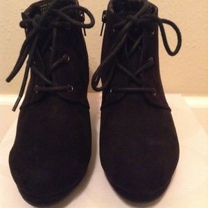 Style & Co black suede booties